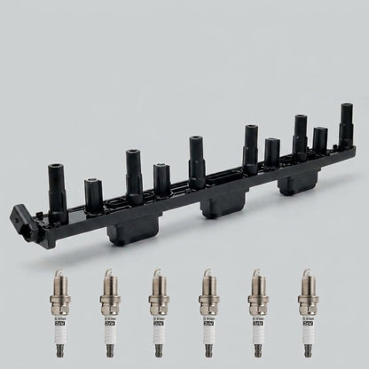 Ignition Coil and Iridium Spark Plugs for Jeep Cherokee (2000-2001) 4.0L