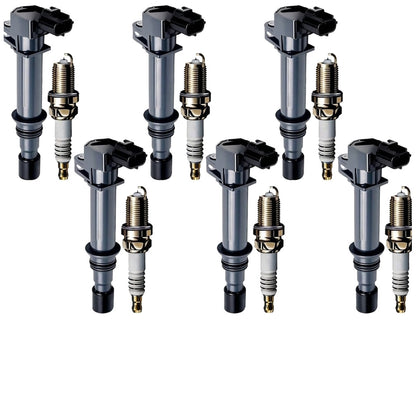 Ignition Coil and Iridium Spark Plugs for Jeep Commander (2006-2008) 3.7L
