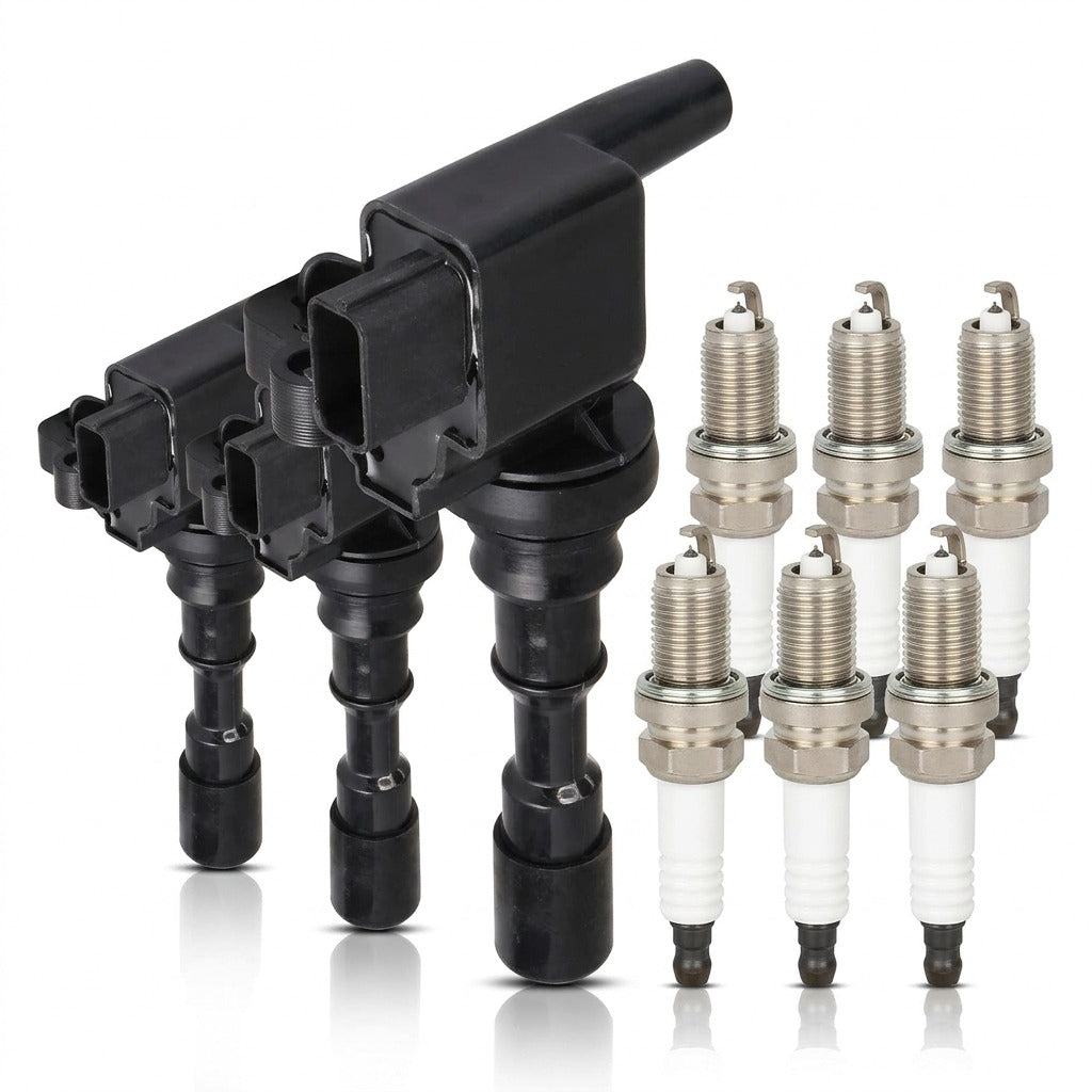 Ignition Coil and Iridium Spark Plugs for Kia Sedona (2002-2005) 3.5L