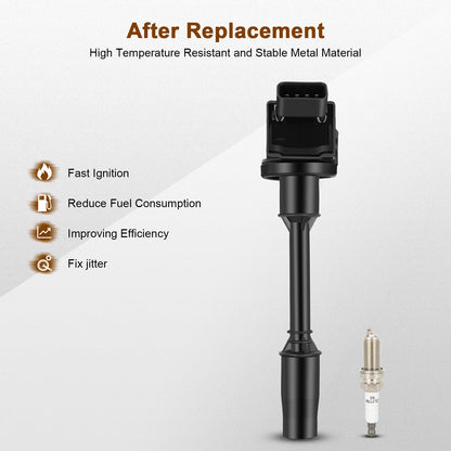 Ignition Coil and Iridium Spark Plugs for Lexus GS200t (2016-2017) 2.0L