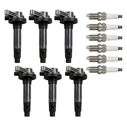 Ignition Coil and Iridium Spark Plugs for Lincoln MKS (2009-2012) 3.7L
