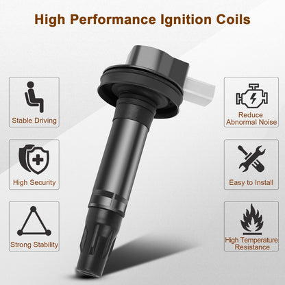 Ignition Coil and Iridium Spark Plugs for Lincoln MKS (2010-2012) 3.5L