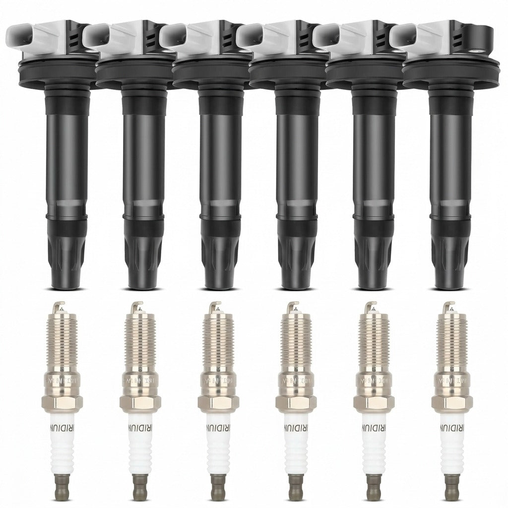 Ignition Coil and Iridium Spark Plugs for Lincoln MKT (2010-2012) 3.5L
