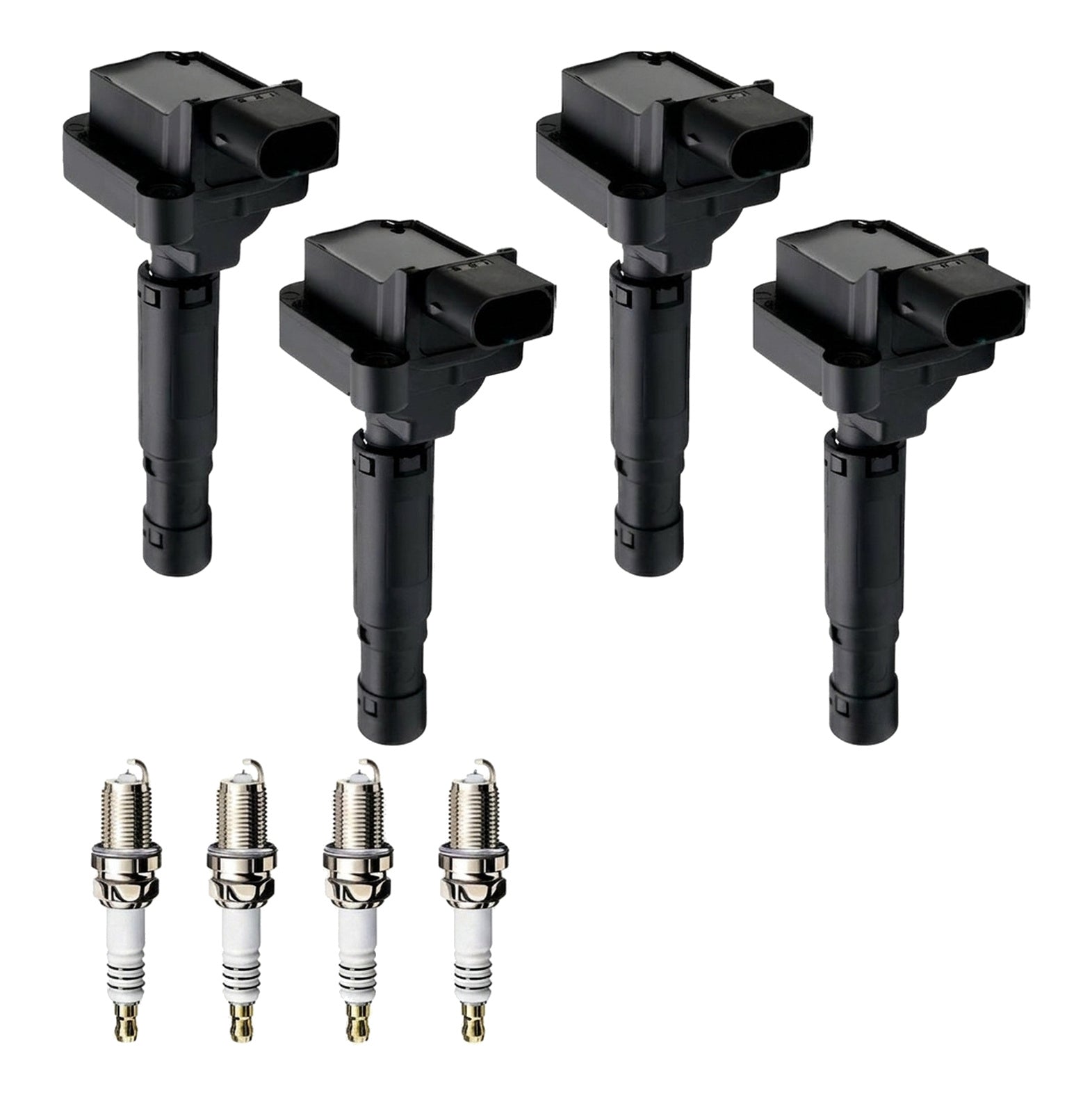 Ignition Coil and Iridium Spark Plugs for Mercedes Benz C-Class (2003-2005) 1.8L