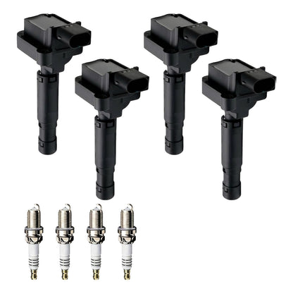 Ignition Coil and Iridium Spark Plugs for Mercedes Benz C-Class (2003-2005) 1.8L