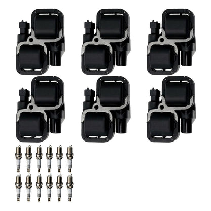 Ignition Coil and Iridium Spark Plugs for Mercedes Benz M-Class (1998-2003) 3.2L