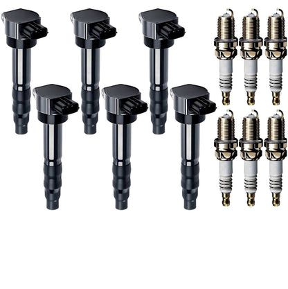 Ignition Coil and Iridium Spark Plugs for Mitsubishi Endeavor (2004-2011) 3.8L