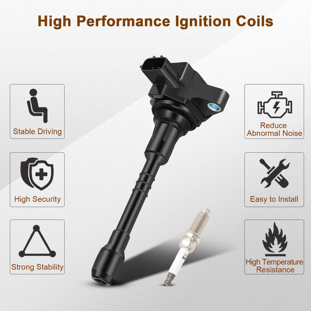 Ignition Coil and Iridium Spark Plugs for Nissan Armada (2017-2022) 5.6L