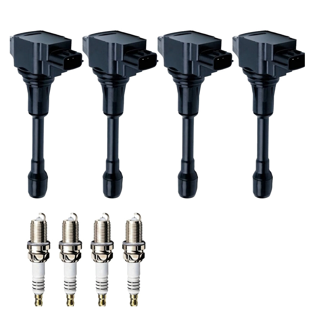 Ignition Coil and Iridium Spark Plugs for Nissan Cube (2009-2014) 1.8L