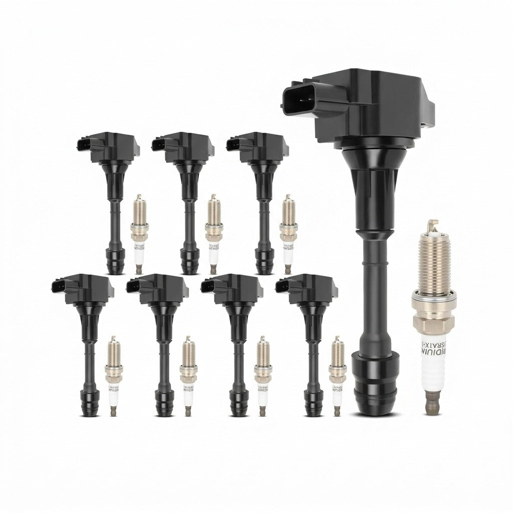 Ignition Coil and Iridium Spark Plugs for Nissan NV2500 (2012-2016) 5.6L