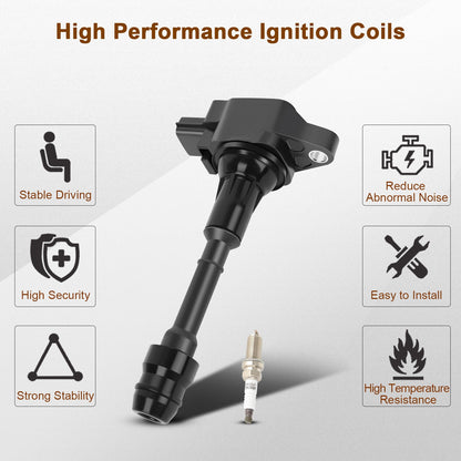 Ignition Coil and Iridium Spark Plugs for Nissan NV2500 (2012-2016) 5.6L