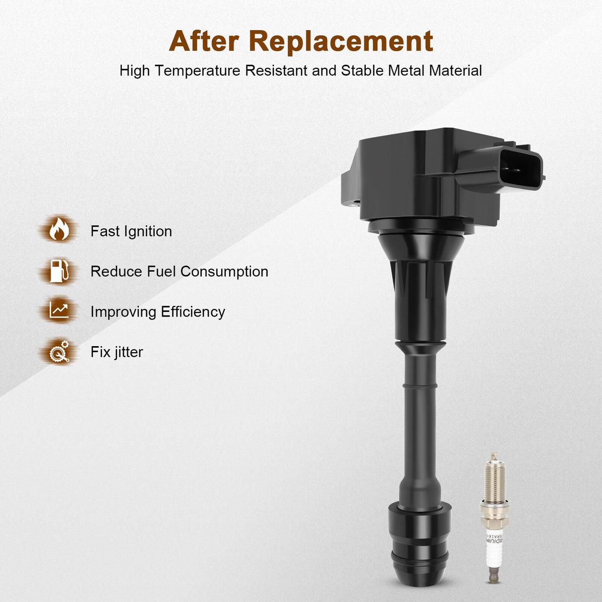 Ignition Coil and Iridium Spark Plugs for Nissan NV2500 (2012-2016) 5.6L
