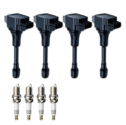 Ignition Coil and Iridium Spark Plugs for Nissan Rogue (2008-2018) 2.5L