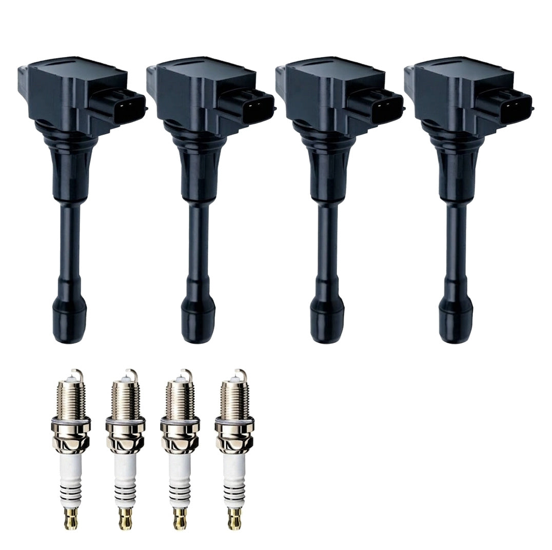 Ignition Coil and Iridium Spark Plugs for Nissan Versa (2009-2019) 1.6L