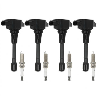 Ignition Coil and Iridium Spark Plugs for Nissan Versa Note (2014-2019) 1.6L