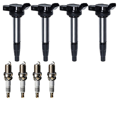 Ignition Coil and Iridium Spark Plugs for Pontiac Vibe (2009-2010) 1.8L