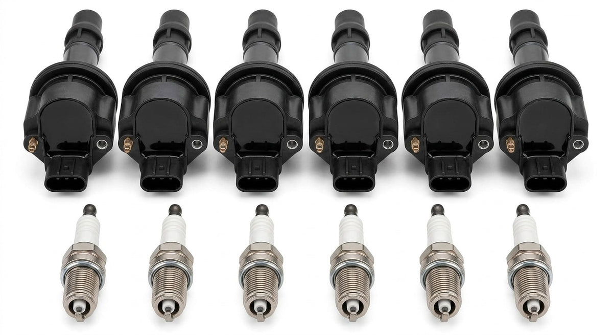 Ignition Coil and Iridium Spark Plugs for Toyota Avalon (1996-1999) 3.0L