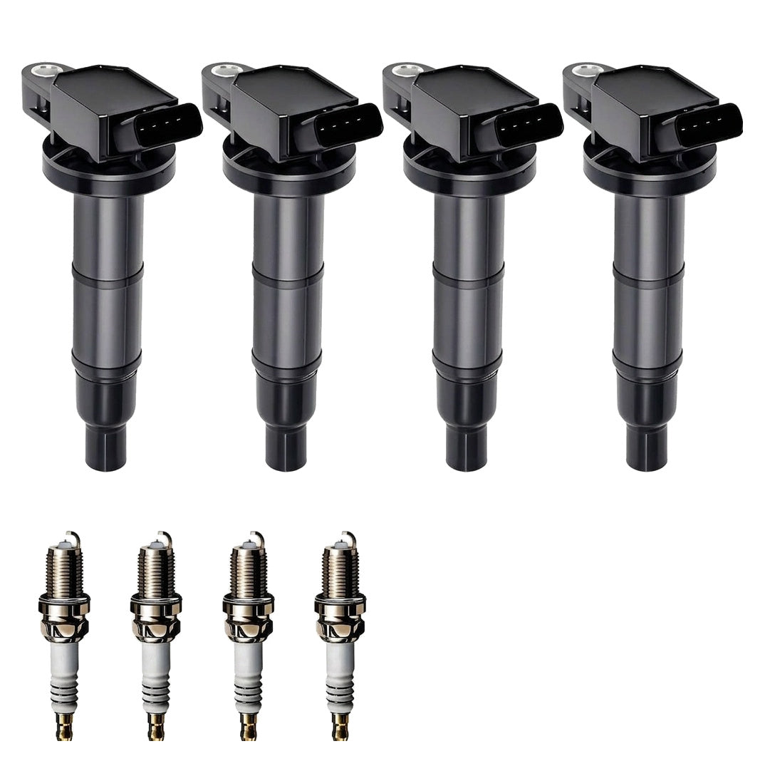 Ignition Coil and Iridium Spark Plugs for Toyota Corolla (2009-2010) 2.4L