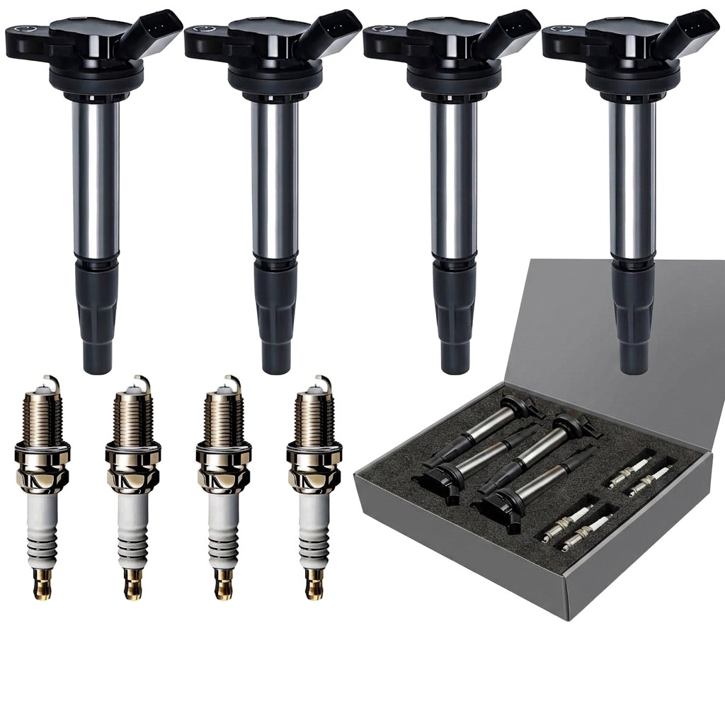 Ignition Coil and Iridium Spark Plugs for Toyota Corolla (2009-2017) 1.8L