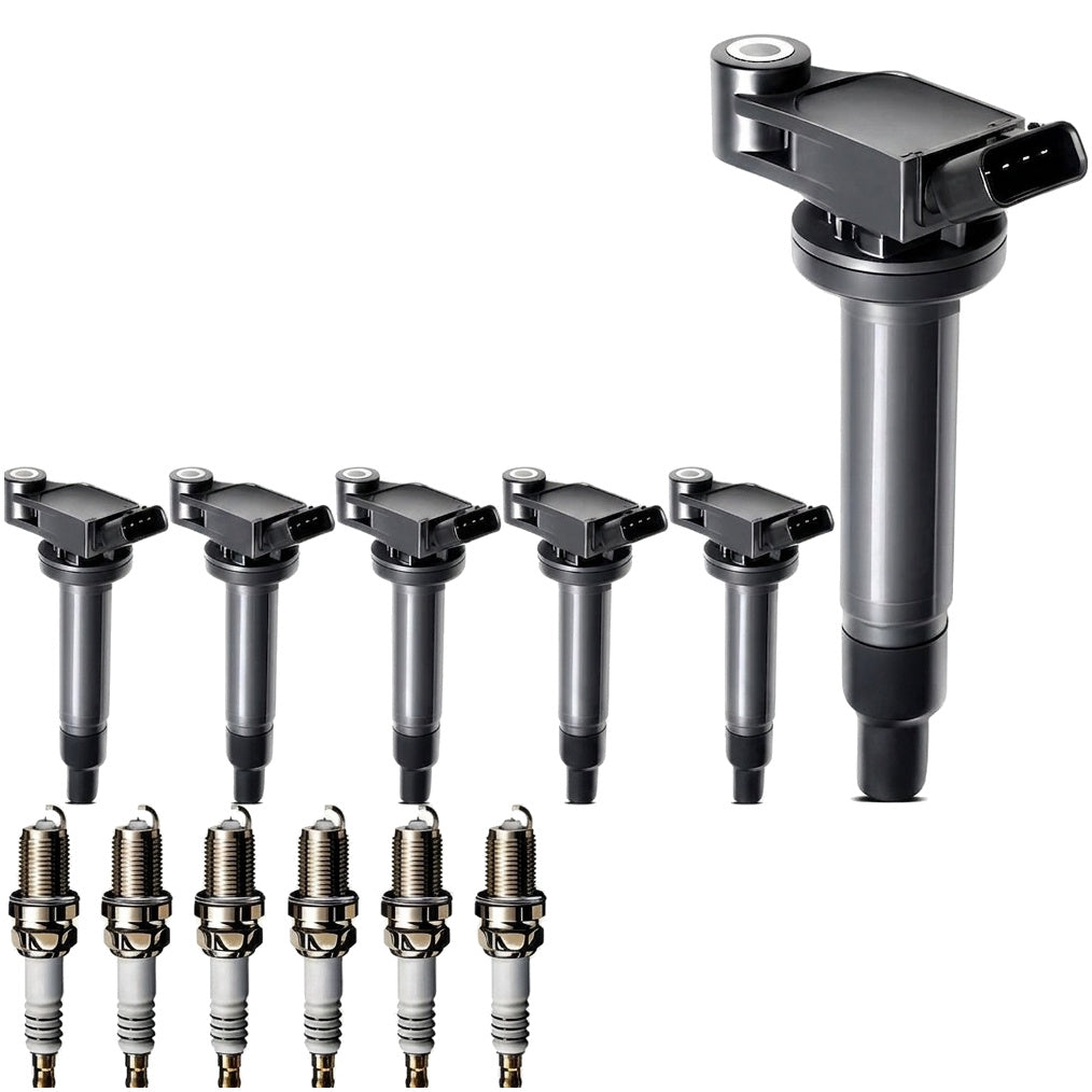 Ignition Coil and Iridium Spark Plugs for Toyota Highlander (2001-2007) 3.0L 3.3L