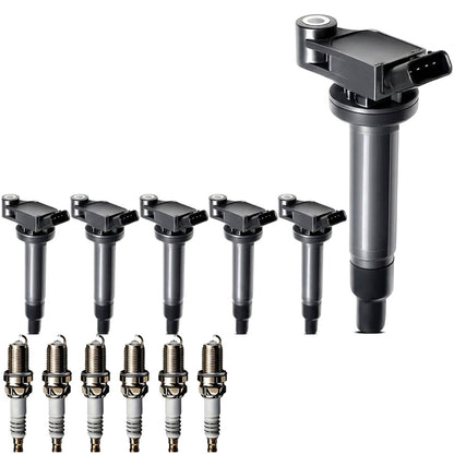 Ignition Coil and Iridium Spark Plugs for Toyota Highlander (2001-2007) 3.0L 3.3L