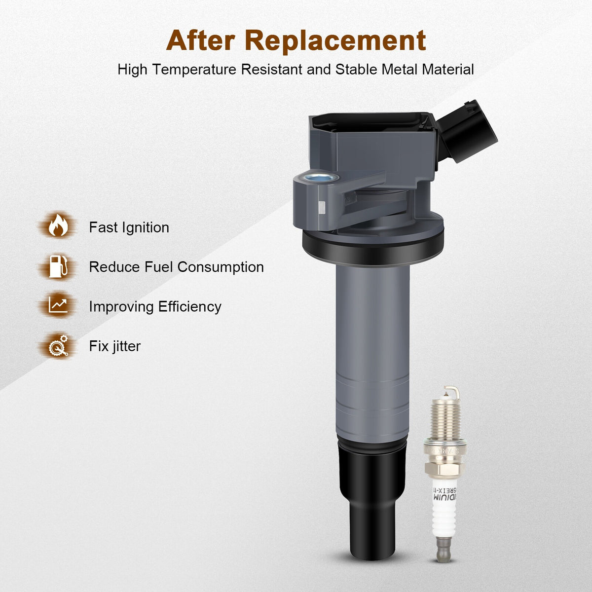 Ignition Coil and Iridium Spark Plugs for Toyota MR2 Spyder (2000-2005) 1.8L