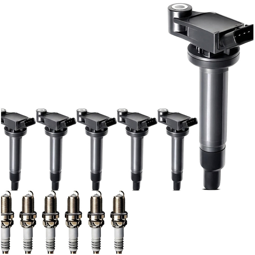 Ignition Coil and Iridium Spark Plugs for Toyota Sienna (2001-2006) 3.3L