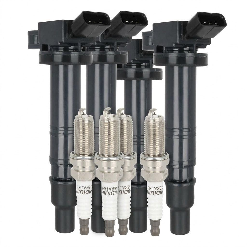 Ignition Coil and Iridium Spark Plugs for Toyota Solara (2007-2008) 2.4L