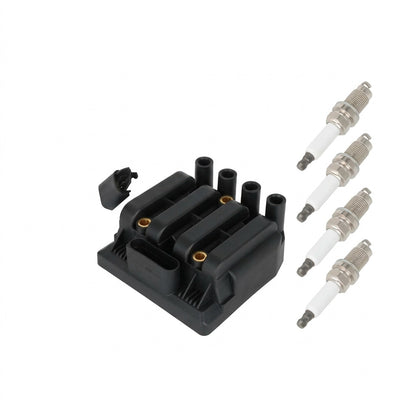 Ignition Coil and Iridium Spark Plugs for Volkswagen Beetle (1998-2011) 2.0L