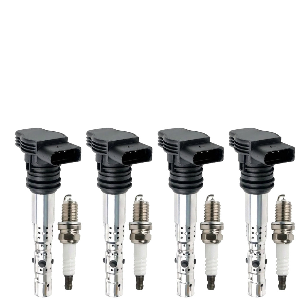 Ignition Coil and Iridium Spark Plugs for Volkswagen Beetle (2000-2005) 1.8L