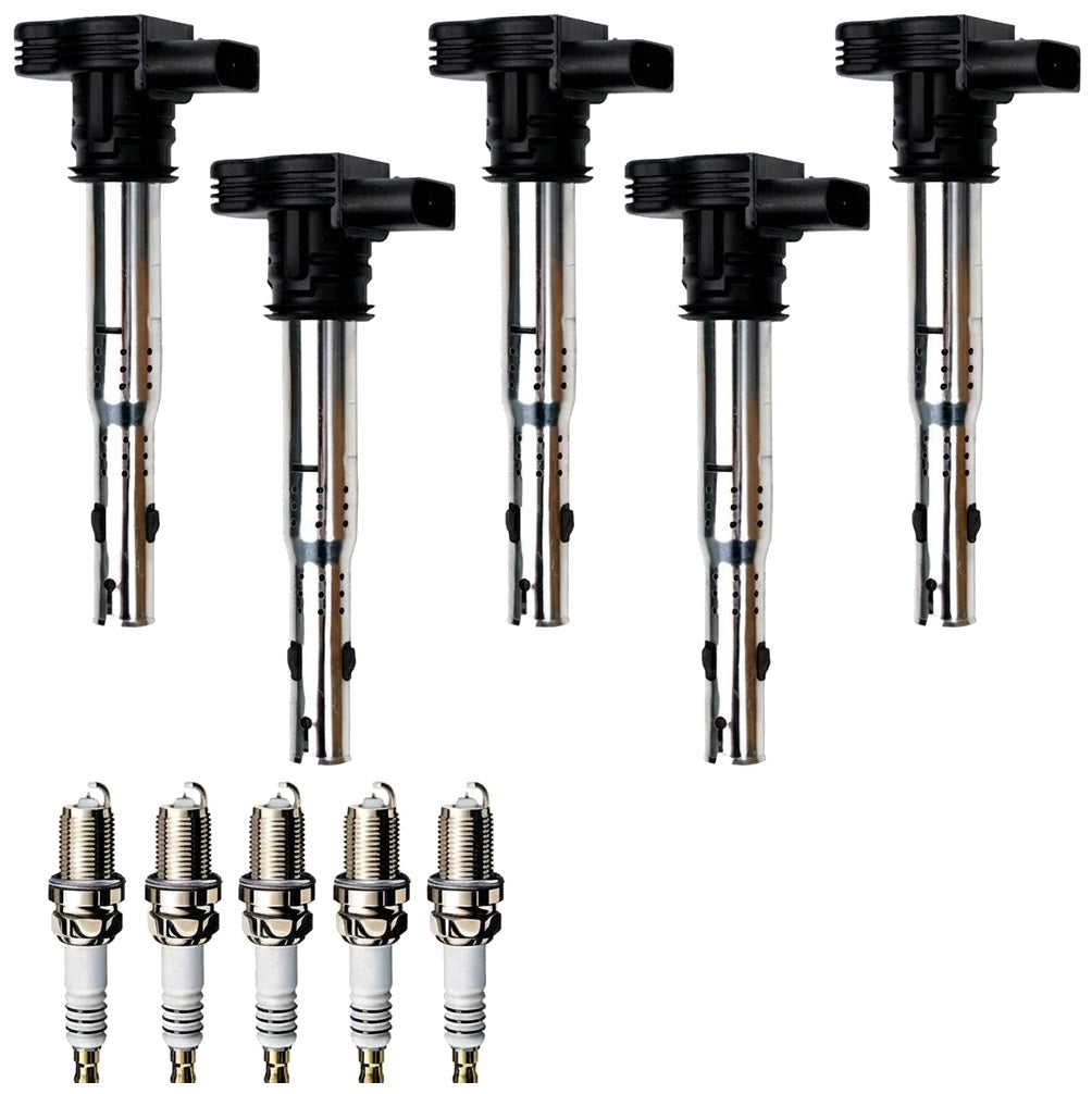 Ignition Coil and Iridium Spark Plugs for Volkswagen Beetle (2006-2010) 2.5L