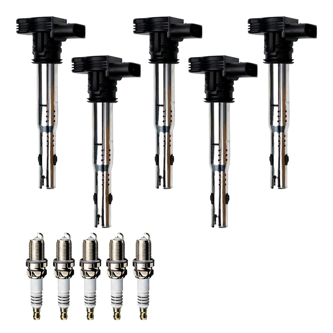 Ignition Coil and Iridium Spark Plugs for Volkswagen Beetle (2011-2019) 2.5L