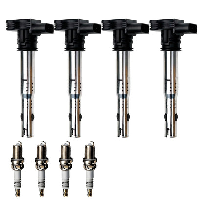 Ignition Coil and Iridium Spark Plugs for Volkswagen CC (2009-2017) 2.0L