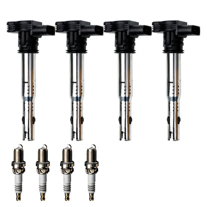 Ignition Coil and Iridium Spark Plugs for Volkswagen Eos (2007-2016) 2.0L