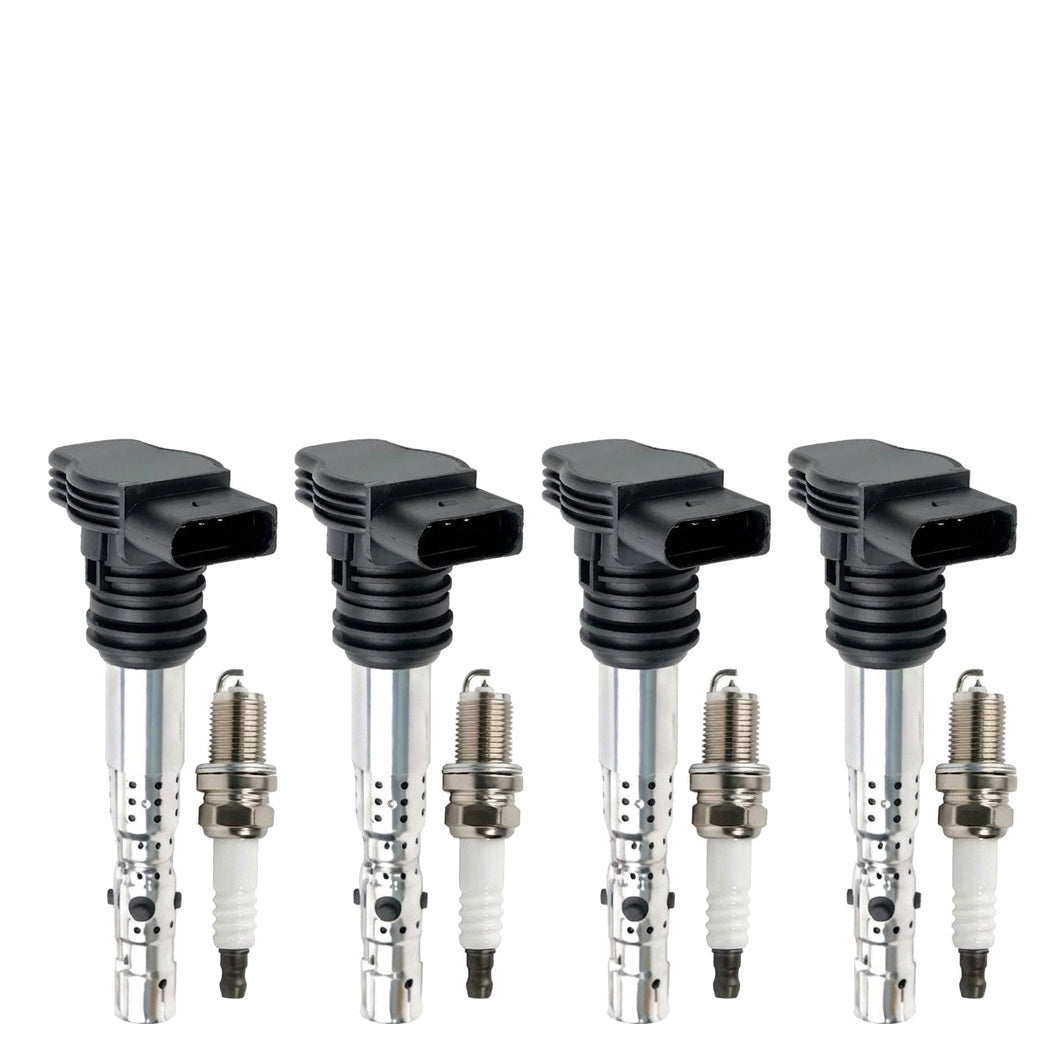 Ignition Coil and Iridium Spark Plugs for Volkswagen Golf (2001-2006) 1.8L