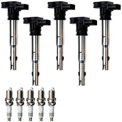 Ignition Coil and Iridium Spark Plugs for Volkswagen Golf (2010-2014) 2.5L