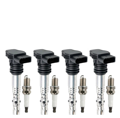 Ignition Coil and Iridium Spark Plugs for Volkswagen Passat (2000-2005) 1.8L