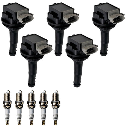 Ignition Coil and Iridium Spark Plugs for Volvo C30 (2007-2011) 2.4L