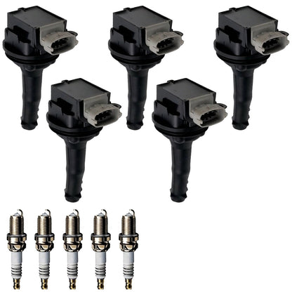 Ignition Coil and Iridium Spark Plugs for Volvo C30 (2007-2013) 2.5L