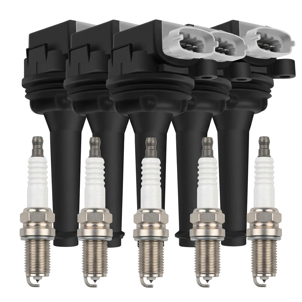 Ignition Coil and Iridium Spark Plugs for Volvo C70 (2006-2013) 2.5L