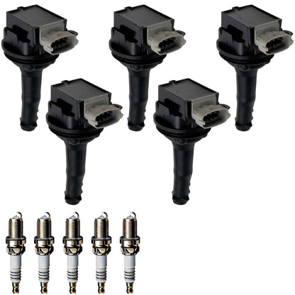 Ignition Coil and Iridium Spark Plugs for Volvo S40 (2004-2010) 2.4L