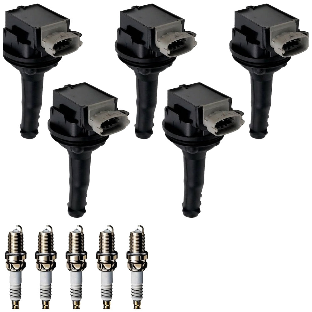 Ignition Coil and Iridium Spark Plugs for Volvo S60 (2004-2009) 2.5L