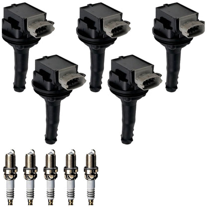 Ignition Coil and Iridium Spark Plugs for Volvo S60 (2004-2009) 2.5L