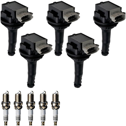 Ignition Coil and Iridium Spark Plugs for Volvo S60 (2005-2009) 2.4L