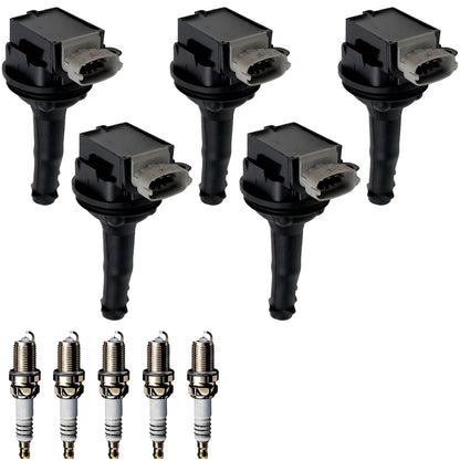 Ignition Coil and Iridium Spark Plugs for Volvo S80 (2005-2006) 2.5L