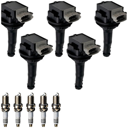 Ignition Coil and Iridium Spark Plugs for Volvo V70 (2004-2007) 2.5L
