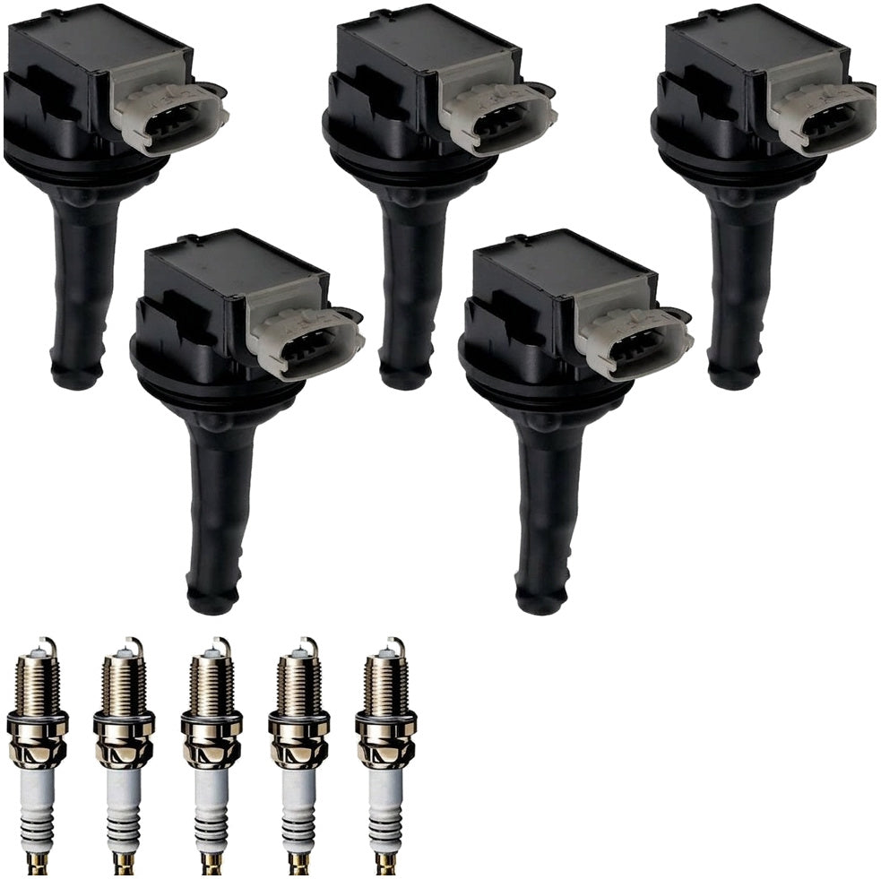 Ignition Coil and Iridium Spark Plugs for Volvo V70 (2005-2006) 2.4L