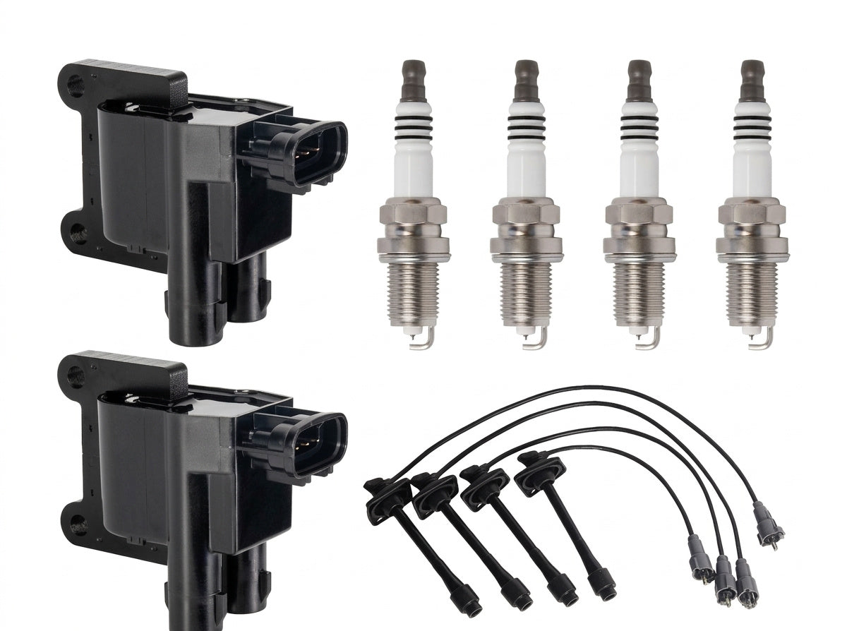 Ignition Coil and Wires + Iridium Spark Plugs for Toyota Solara (1999-2001) 2.2L