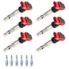 Ignition Coil & Iridium Spark Plugs for Audi A4 Quattro (2002-2005) 3.0L V6
 