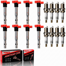 Ignition Coil & Iridium Spark Plugs for Audi Q7 (2007-2010) 4.2L V8